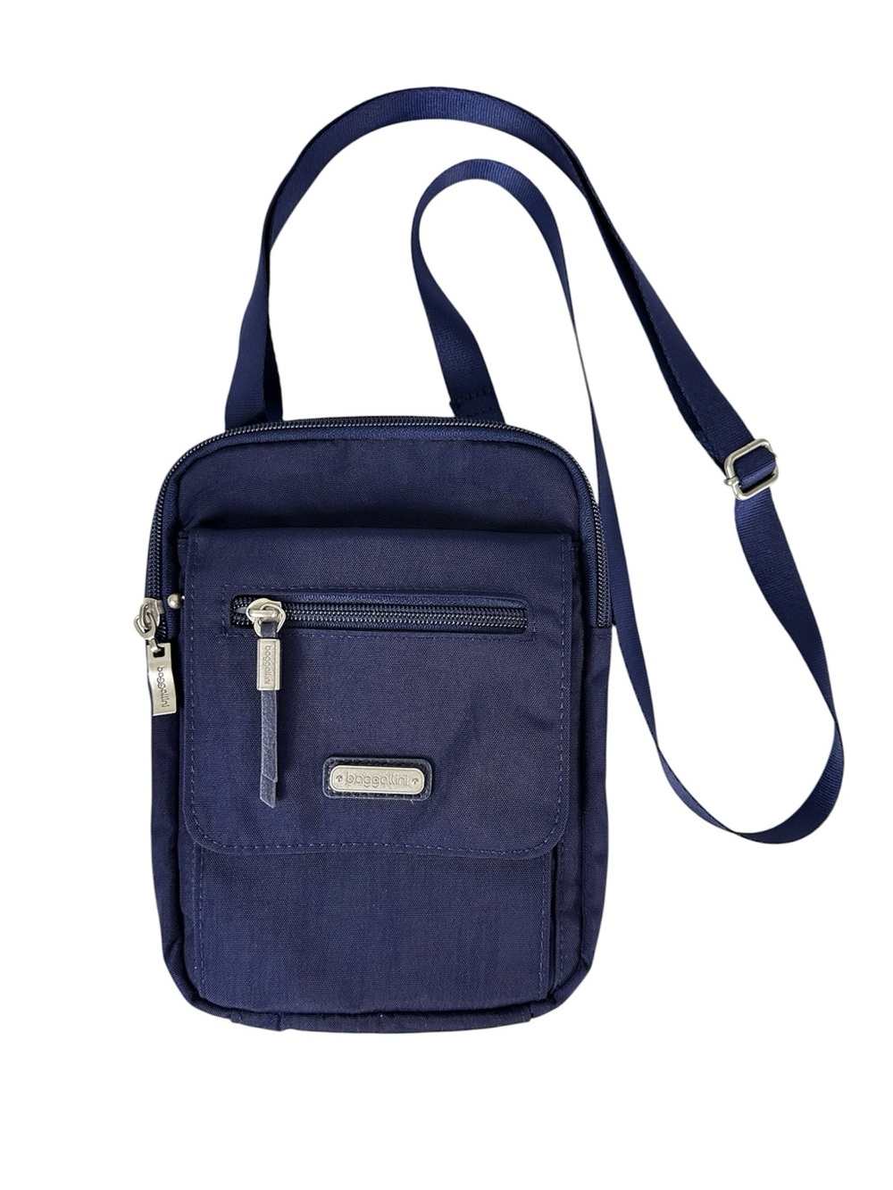 Baggallini Bag Crossbody Blue Purse RFID Nylon Polyester Zippered Pockets